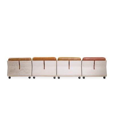 Mario Bellini Mario Bellini for B B Italia Amanta Leather and Fiberglass Sectional Sofa