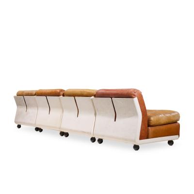 Mario Bellini Mario Bellini for B B Italia Amanta Leather and Fiberglass Sectional Sofa