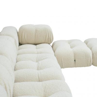 Mario Bellini Mario Bellini for B B Italia Camaleonda White Boucl Fabric Modular Sofa