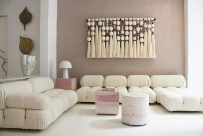 Mario Bellini Mario Bellini for B B Italia Camaleonda White Boucl Fabric Modular Sofa