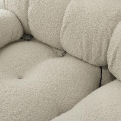 Mario Bellini Mario Bellini for B B Italia Camaleonda White Boucl Fabric Modular Sofa