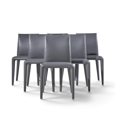 Mario Bellini Mario Bellini for B B Italia Vol Au Vent Italian Leather Dining Chair Set of 6