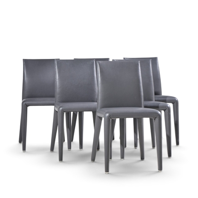 Mario Bellini Mario Bellini for B B Italia Vol Au Vent Italian Leather Dining Chair Set of 6