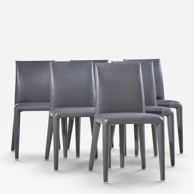 Mario Bellini Mario Bellini for B B Italia Vol Au Vent Italian Leather Dining Chair Set of 6