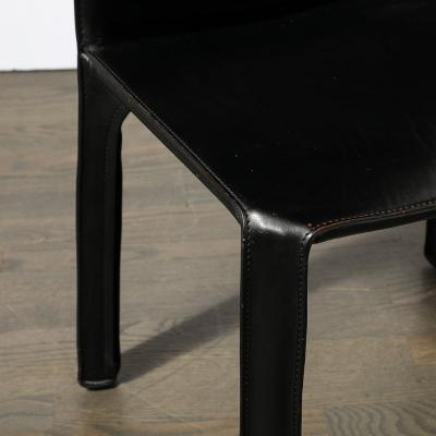 Mario Bellini Mid Century CAB 413 Leather Dining Desk Chair by Mario Bellini for Cassina