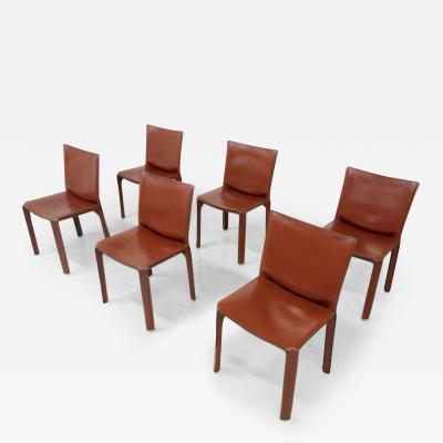 Mario Bellini Mid Century Modern Set of 6 Chairs Model CAB 412 by Mario Bellini for Casina