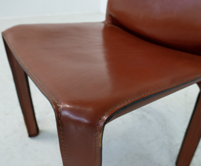 Mario Bellini Mid Century Modern Set of 6 Chairs Model CAB 412 by Mario Bellini for Casina