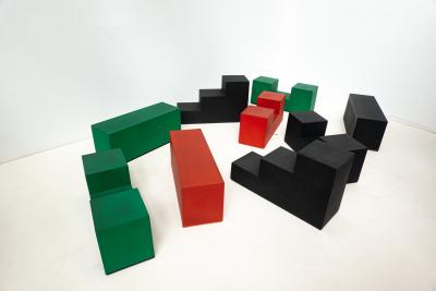 Mario Bellini Mid Century Modern Set of 9 Gli Scacchi Pieces by Mario Bellini for B B Italia