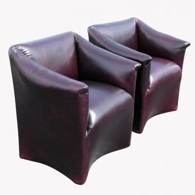 Mario Bellini Pair Cassina Mario Bellini Tentazione Lounge Armchairs