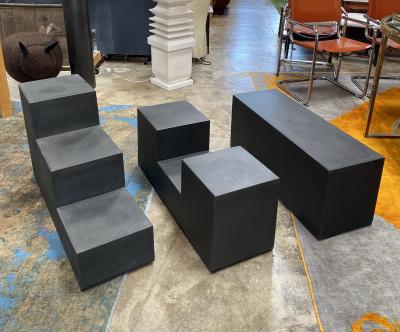 Mario Bellini Pair of 3 Mario Bellini for C B Gli Scacchi Elements