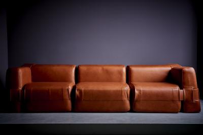 Mario Bellini Reupholstered 932 3 seater sofa by Mario Bellini Italy 1960s