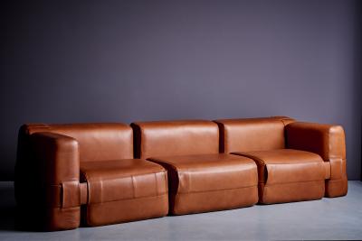 Mario Bellini Reupholstered 932 3 seater sofa by Mario Bellini Italy 1960s