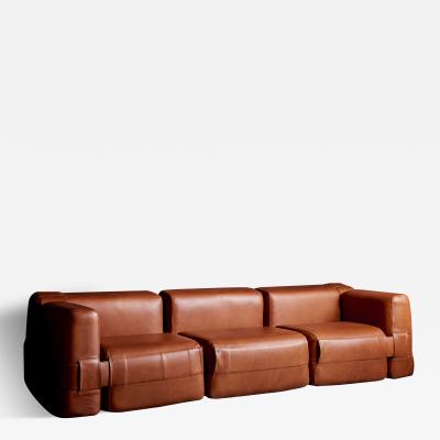 Mario Bellini Reupholstered 932 3 seater sofa by Mario Bellini Italy 1960s