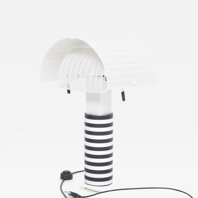 Mario Botta Postmodern Italian Black and White Table Lamp Shogun by Mario Botta