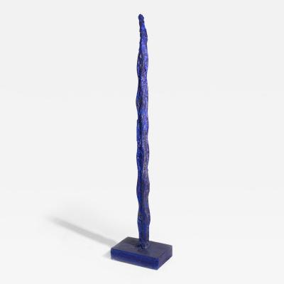 Mario Brunelli Blue painted iron sculpture by Mario Brunelli