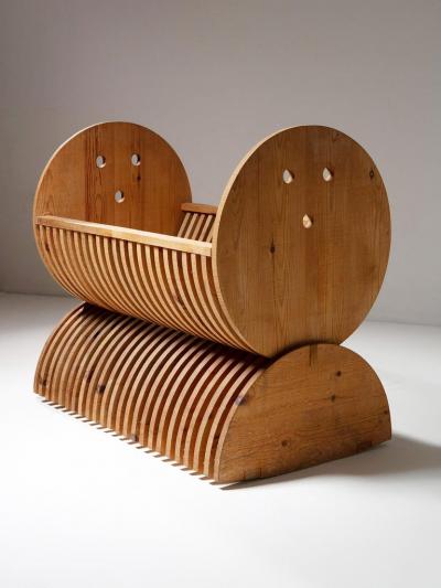 Mario Ceroli Annabella Cradle by Mario Ceroli for Poltronova