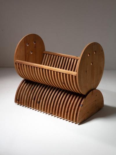 Mario Ceroli Annabella Cradle by Mario Ceroli for Poltronova