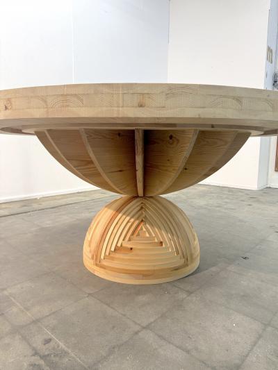 Mario Ceroli La Rosa dei Venti Wooden Table Mario Ceroli Signed