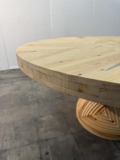 Mario Ceroli La Rosa dei Venti Wooden Table Mario Ceroli Signed