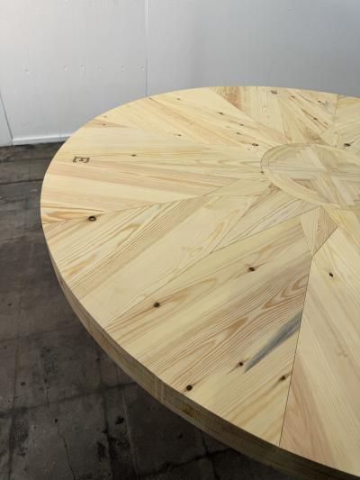 Mario Ceroli La Rosa dei Venti Wooden Table Mario Ceroli Signed