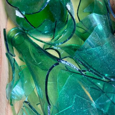 Mario Ceroli Late20th Century Trapezoidal Multimaterial Coffee Table by Mario Ceroli