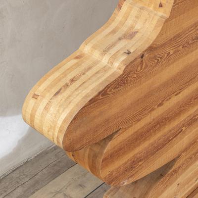 Mario Ceroli Mario Ceroli for Poltronova Wooden Bed mod La Bocca della Verit 