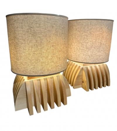 Mario Ceroli Pair of Annabella Lamps by Mario Ceroli 1990s