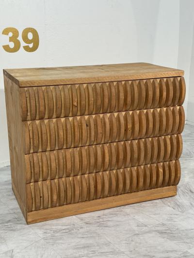 Mario Ceroli Pine Drawer by Mario Ceroli Italy circa 1970s