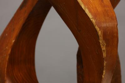Mario Dal Fabbro Large Wooden Ribbon Sculpture