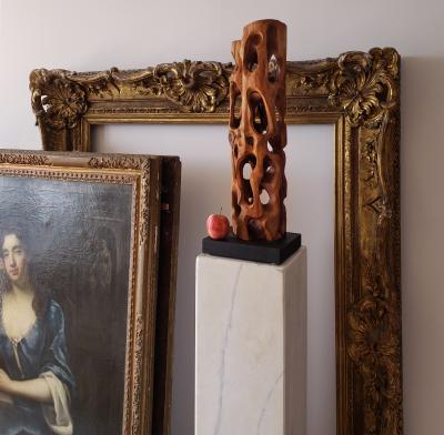 Mario Dal Fabbro Untitled Carved Organic Shaped Natural Wood Sculpture