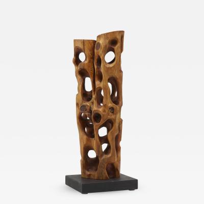 Mario Dal Fabbro Untitled Carved Organic Shaped Natural Wood Sculpture