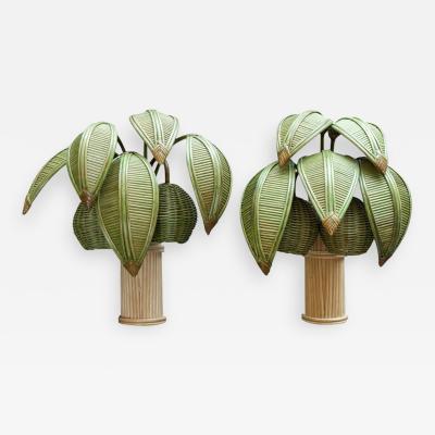 Mario Lopez Torres Pair of Coconut Trees Wall Sconces by Mario Lopez Torres