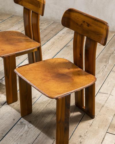 Mario Marenco Mario Marenco Sapporo Dining Chairs Set of Four Wood Frame 1970s