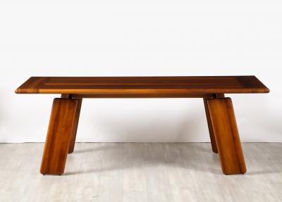 Mario Marenco Mario Marenco for Mobil Girgi Italian Walnut Floating Dining Table circa 1970s