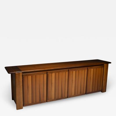 Mario Marenco Mario Marenco for Mobilgirgi Sapporo credenza in walnut 1970s