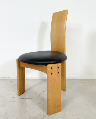 Mario Marenco Set of 6 Dining Chairs by Mario Marenco for Mobil Girgi Italy 1970s