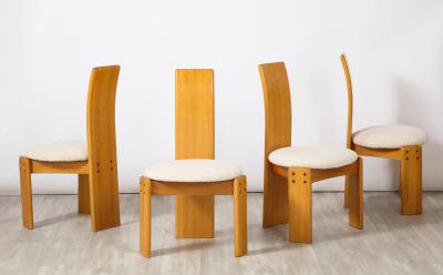 Mario Marenco Set of Four Mario Marenco Dining Chairs for Mobil Girgi 1970s