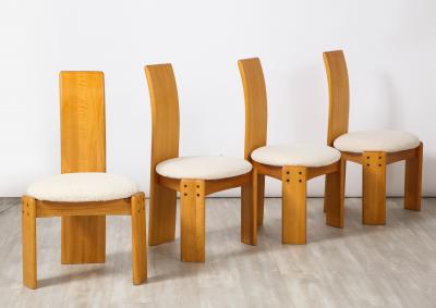 Mario Marenco Set of Four Mario Marenco Dining Chairs for Mobil Girgi 1970s