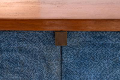 Mario Nuti Teak and Fabric Sideboard by Mario Nuti Lavagna Italy 1960s