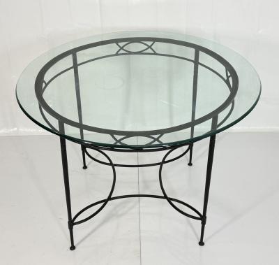 Mario Papperzini Mario Papperzini for Janus et Cie Iron Glass Round Dining Table