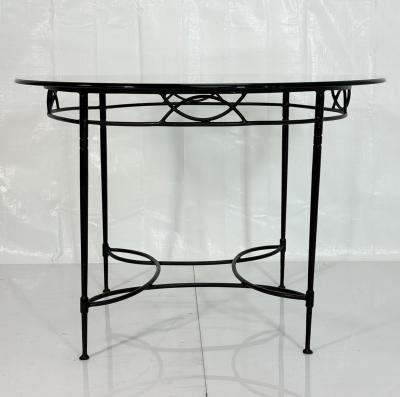 Mario Papperzini Mario Papperzini for Janus et Cie Iron Glass Round Dining Table