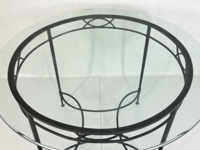 Mario Papperzini Mario Papperzini for Janus et Cie Iron Glass Round Dining Table