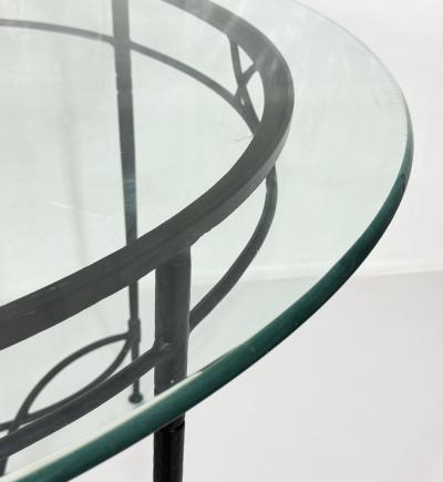 Mario Papperzini Mario Papperzini for Janus et Cie Iron Glass Round Dining Table