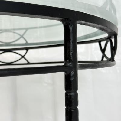 Mario Papperzini Mario Papperzini for Janus et Cie Iron Glass Round Dining Table