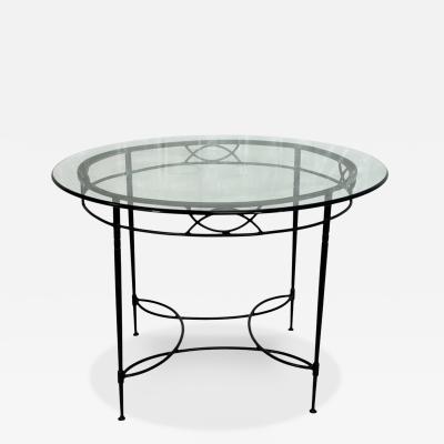 Mario Papperzini Mario Papperzini for Janus et Cie Iron Glass Round Dining Table