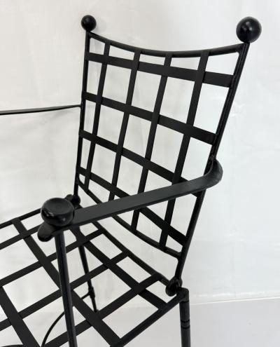 Mario Papperzini Mario Papperzini for Janus et Cie Iron Outdoor Dining Set Table 4 Chairs