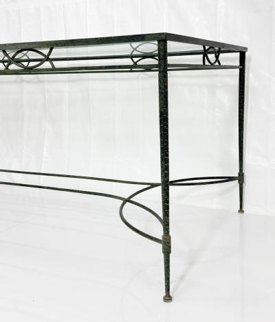 Mario Papperzini Mario Papperzini for Salterini Wrought Iron Patio Dining Table with Glass Top