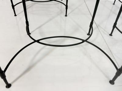 Mario Papperzini Set Of Four Mario Papperzini for Janus et Cie Wrought Iron Dining Armchairs