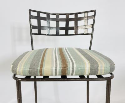 Mario Papperzini Set of 5 Barstools in Solid Steel by Amalfi Furniture after Mario Papperzini 