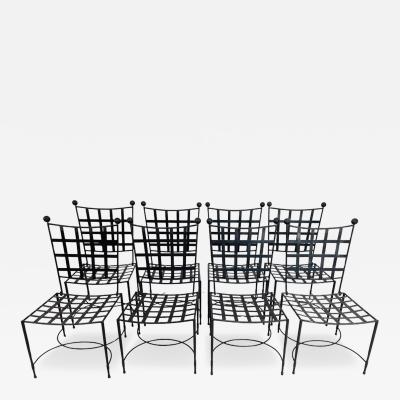 Mario Papperzini Set of 8 Dining Chairs by Mario Papperzini Manufactured by Amalfi USA 20th C 